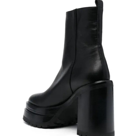 AGL Black Chunky Ankle Boots with Platform - Picture 3 of 11